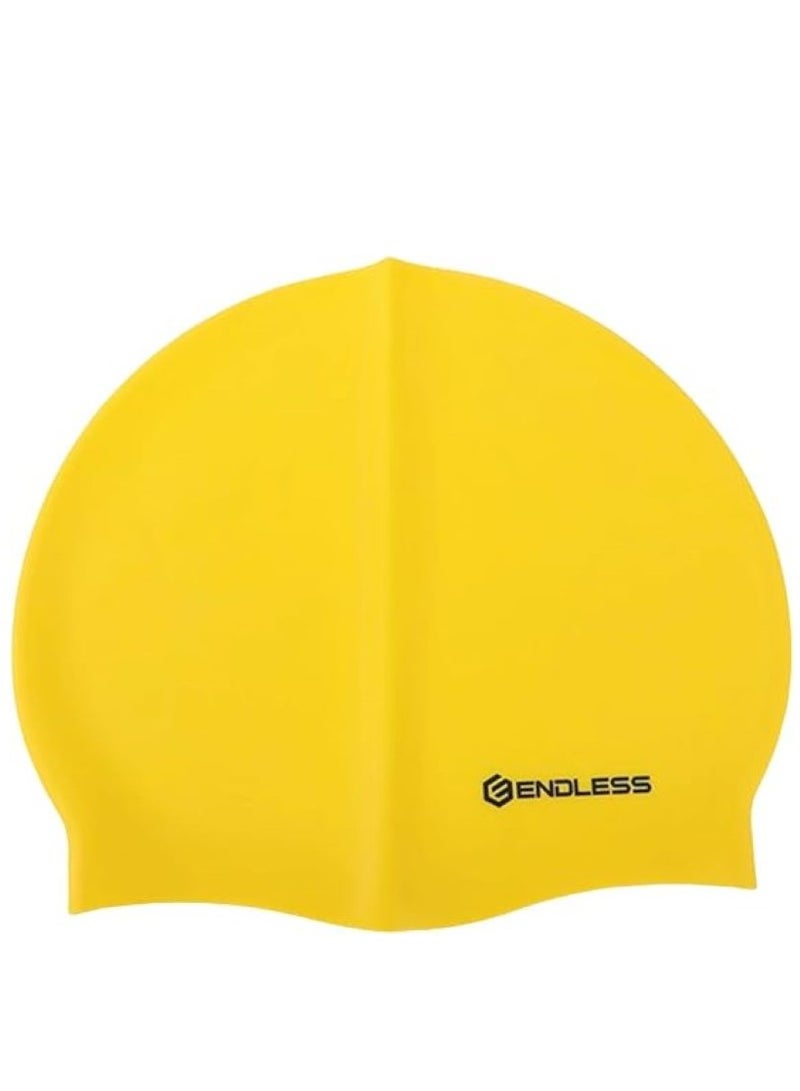 ENDLESS  Comfortable Silicon Swimming Cap with Ergonomic Ear Pockets | Fully Elastic Waterproof Cap for Long and Short Hair with Thicker Edge | For Women and Men - Image 1