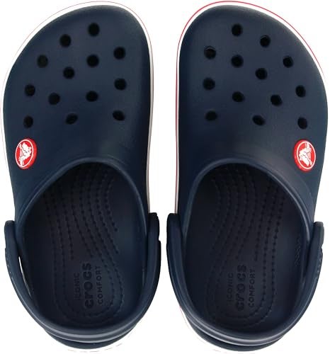 Crocs Unisex-Child Crocband Clogs (Todder Shoes), Navy/Red, 6 Toddler - Image 4