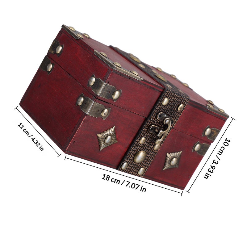 Retro Treasure Chest For Jewelry Storage And Keepsakes For Wedding Memories Decorative Box - Image 2