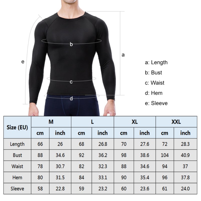 Men's Compression Shirts: XL Size, Second-skin Tight Fit, Quick-dry Moisture-wicking Fabric - Crew-neck For Flexibility & Heat Retention, Long Sleeve Athletic Shirts For Gym, Jogging, Running, Footbal - Image 4