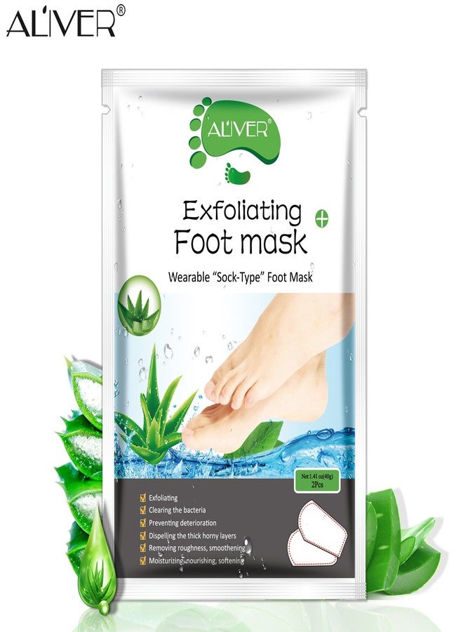 ALIVER Foot Peel Mask 3 Pack， Exfoliator Peel Off Calluses Dead Skin Callus Remover，Baby Soft Smooth Touch Feet-Men Women (Aloe Vera) - Image 2