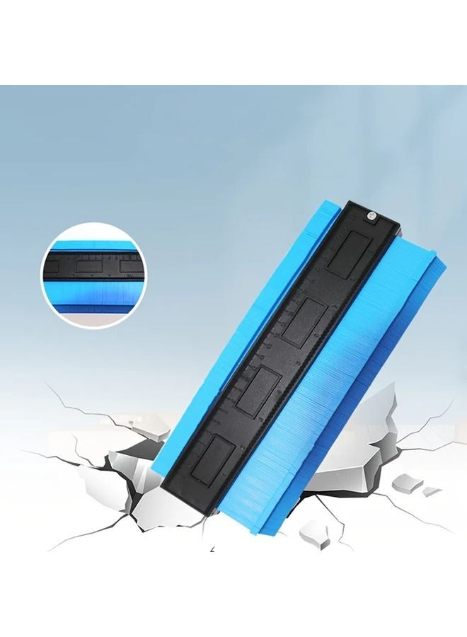 10 Inch Blue Contour Gauge Precision Woodworking Template Irregular Shape Duplicator - Image 1
