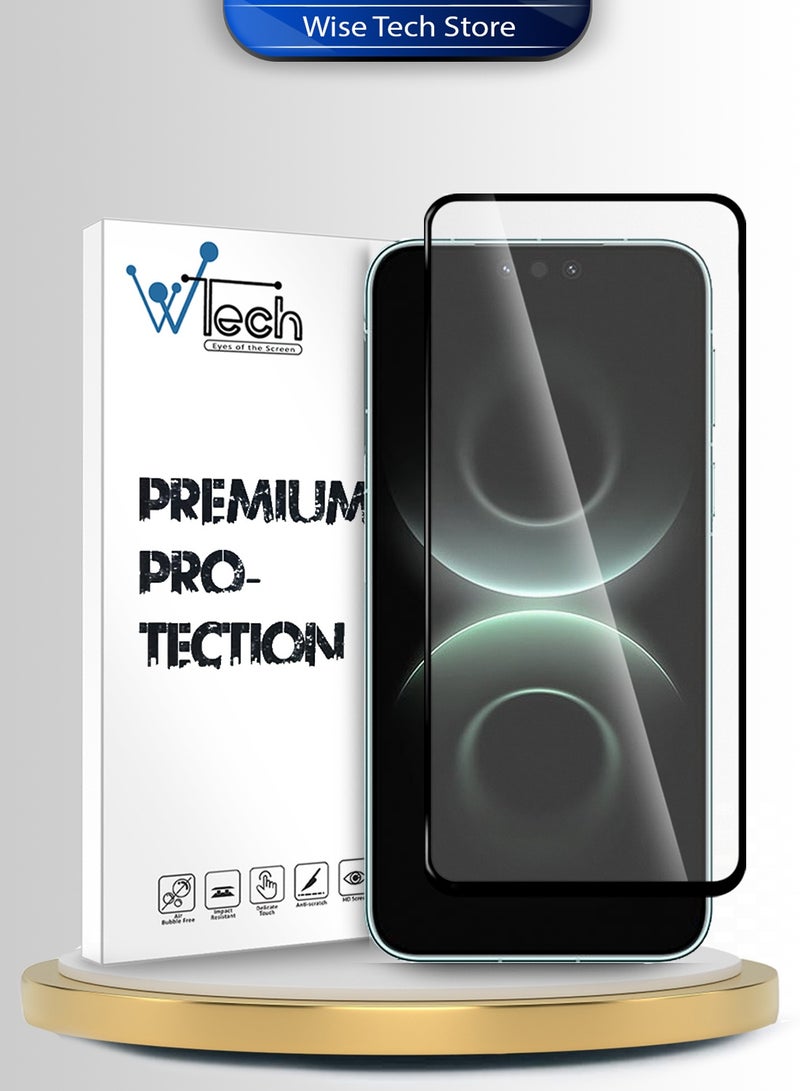 Wtech Huawei Mate 80 Pro Max 5G 2025 Premium E2E Series Full Glue Full Cover Tempered Glass Screen Protector (MSGECN) - Clear/Black - Image 1