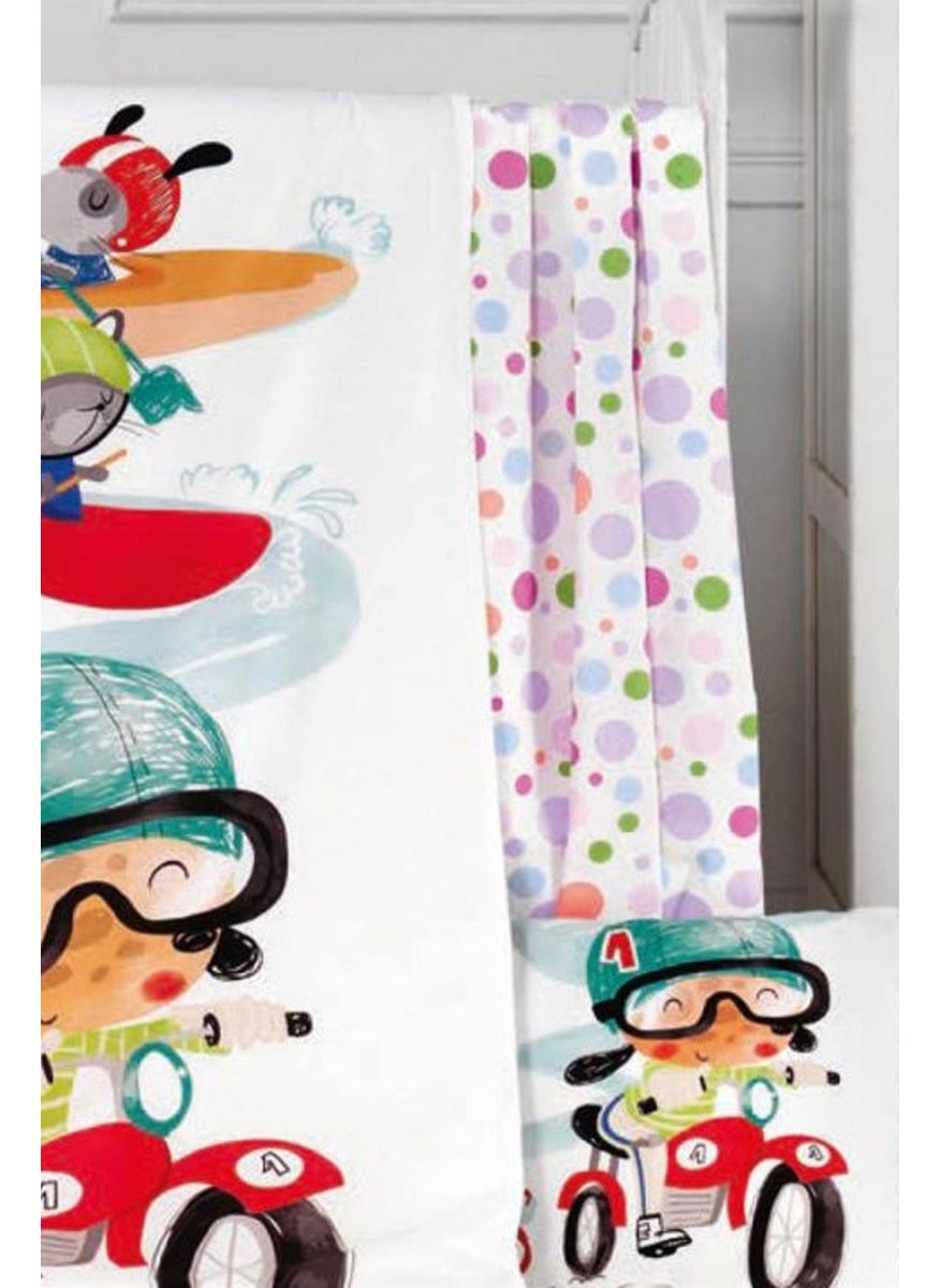 Cotenconcept Ranforce Fabric Elastic 100% Cotton Silky Baby Bedsheet  - Image 2