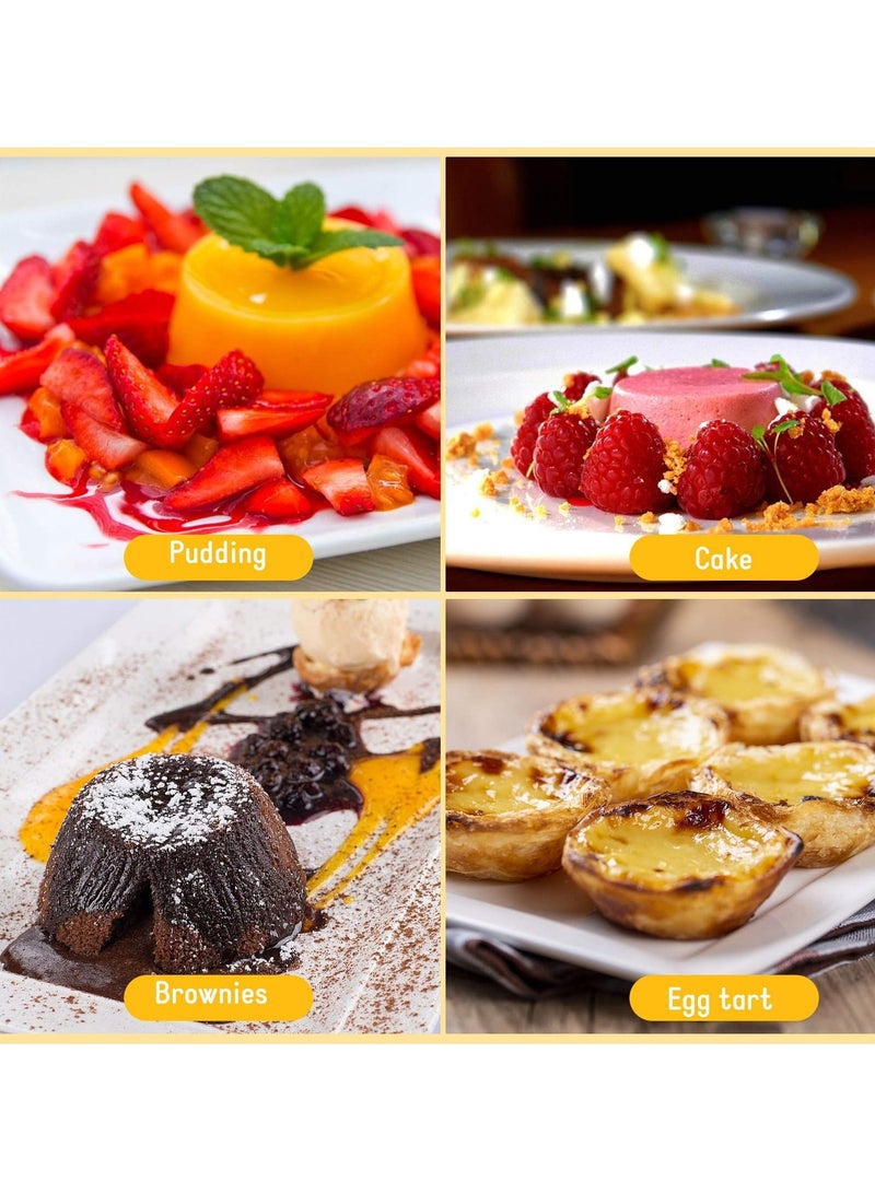 SYOSI 10 Pieces Egg Tart Molds, Individual Molds Pudding Molds Cups, Mini Chocolate Molten Pans Carbon Steel Cupcake Cake Cookie Pudding Mold, Round Nonstick Popover Bakeware Tumblers (2.6 x 2 x 1.3 Inch) - Image 5