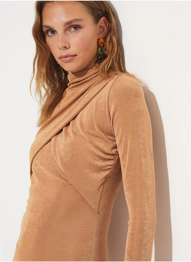 JUNE Crossover Midi Dress