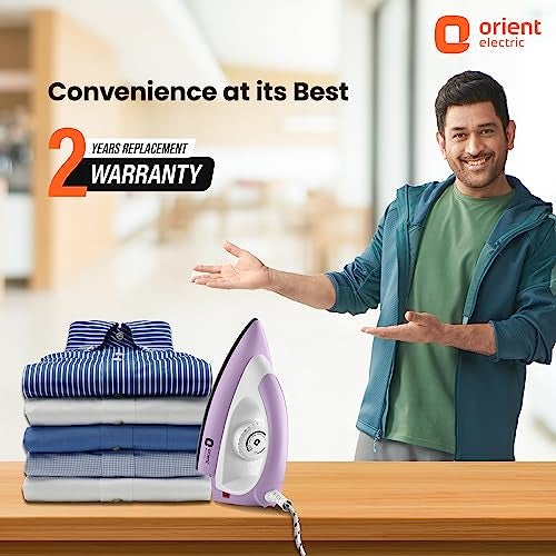 Orient Electric Fabristyle 1100 Watt Dry Iron for clothes with Weilburger Coated Non Stick Soleplate | Silver Layered Thermostat for Better Heat Conductivity | 2 Years Replacement Warranty - Image 5