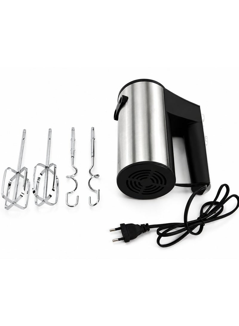Silver Love  Hand Mixer MM-166 | 600W Powerful Motor | 5-Speed Control | Stainless Steel Beaters | Easy Clean Design | Electric Hand Mixer for Baking, Whipping & Mixing - Image 2