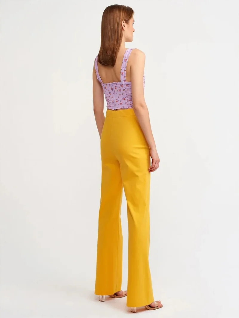 ديلفين Dilvin Women's High-waist Flare Trousers