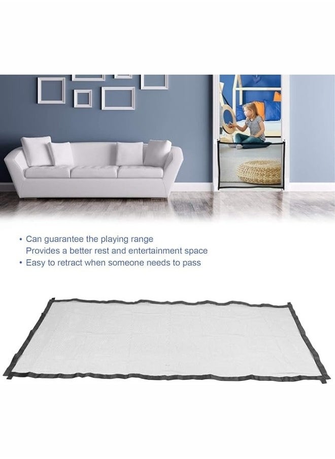 Generic - Pet barrier gate Mesh Barrier Gate for Dogs and Animals Indoor and Outdoor Safety Gate Can Be Installed Anywhere for Dogs and Cats, Includes Hooks and Adhesive Posts, 110 x 77 cm - Image 1