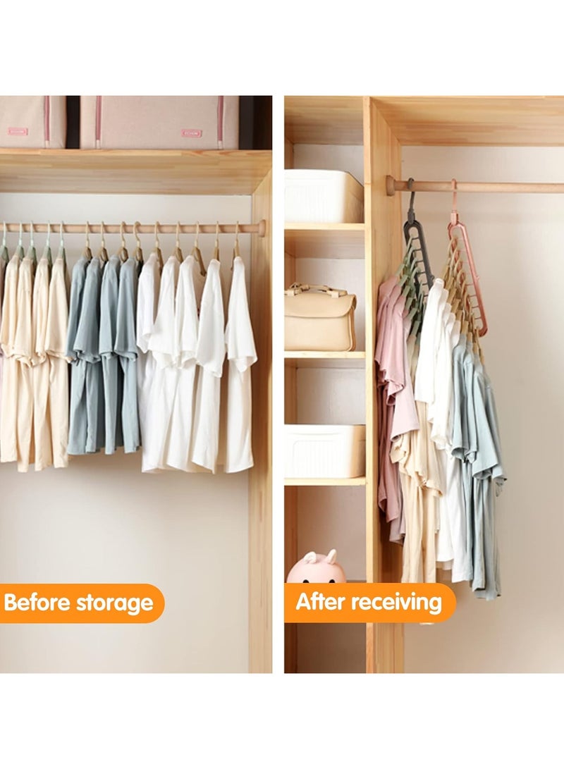 6Pcs Plastic Space Saving Clothes Hangers | Multifunctional Smart Closet Organizer |Wardrobe Clothing Cascading Hanger 9 Slots Shirts Pants Dresses Coats  - Image 3