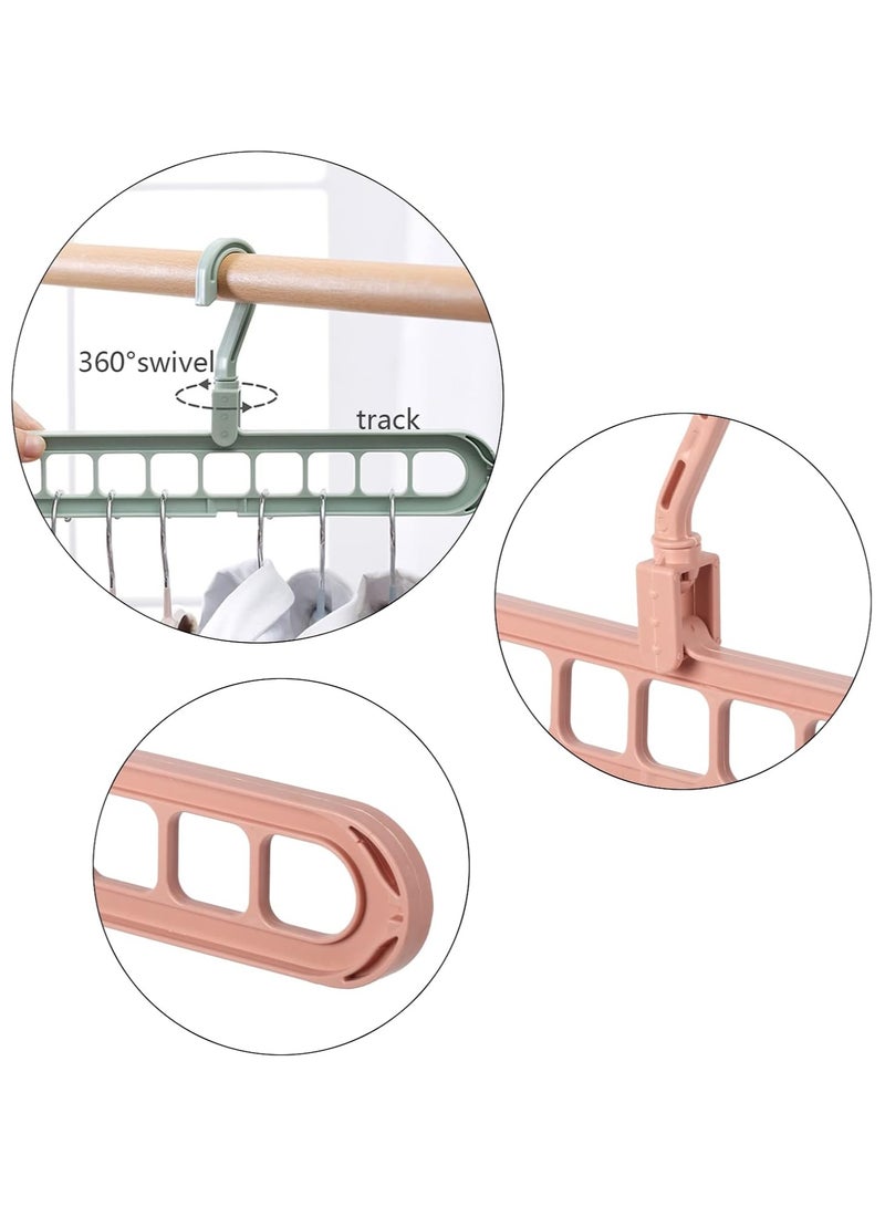 6Pcs Plastic Space Saving Clothes Hangers | Multifunctional Smart Closet Organizer |Wardrobe Clothing Cascading Hanger 9 Slots Shirts Pants Dresses Coats  - Image 5