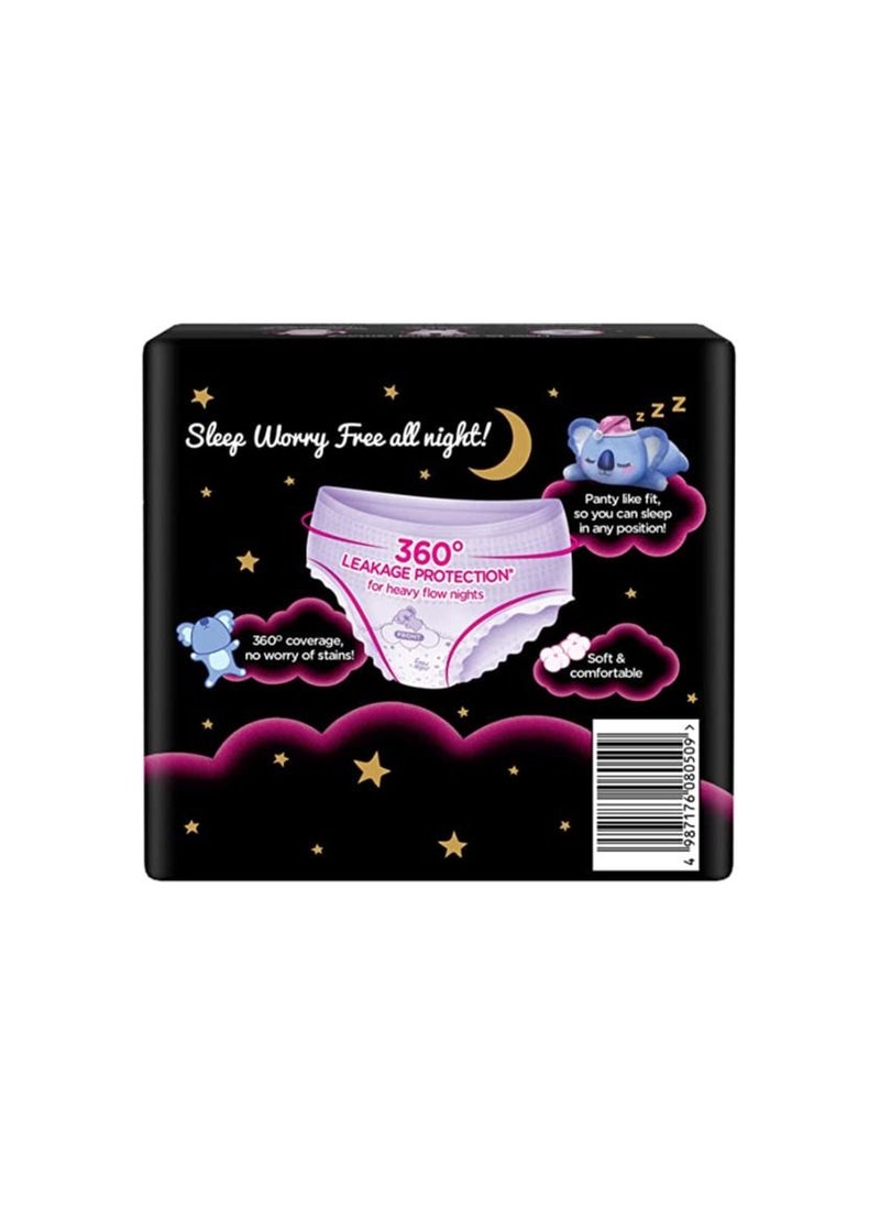 Whisper Whisper Bindazzz Night Period Panty|6 M-L Panties|upto 0% Leaks|360 degree leakage protection|Full back coverage|Suitable for Heavy Flow|Flex fit|Soft & comfortable|With disposable wrap  - Image 5
