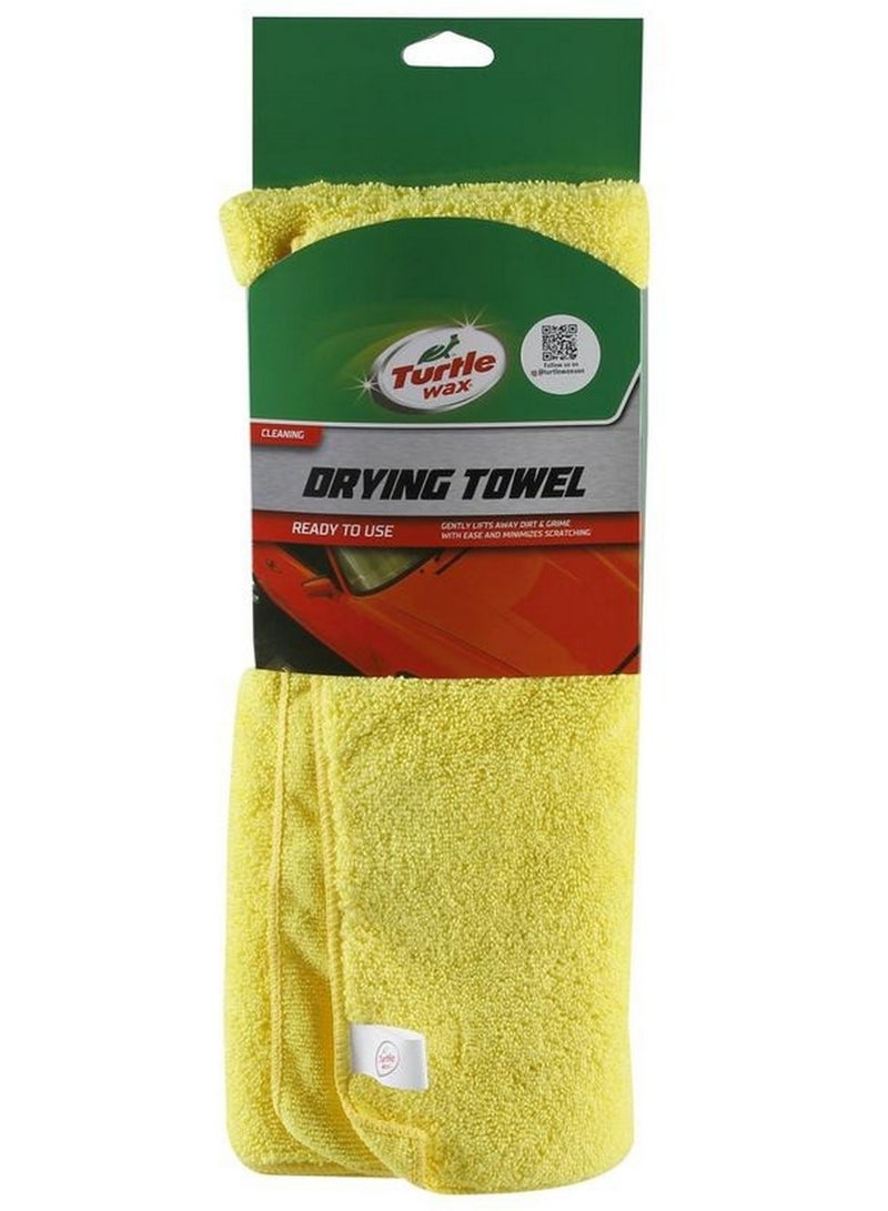 Turtle wax Drying Towel Gently Lifts Away Dirt & Grime And Minimizing Scratching Yellow 60X80Cm Size - Image 1