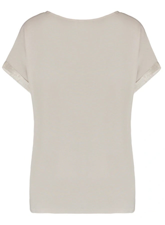 VERO MODA VMBALIA S/S V-NECK T-SHIRT WVN BTQ GA  - Image 2