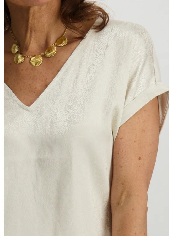 VERO MODA VMBALIA S/S V-NECK T-SHIRT WVN BTQ GA  - Image 4