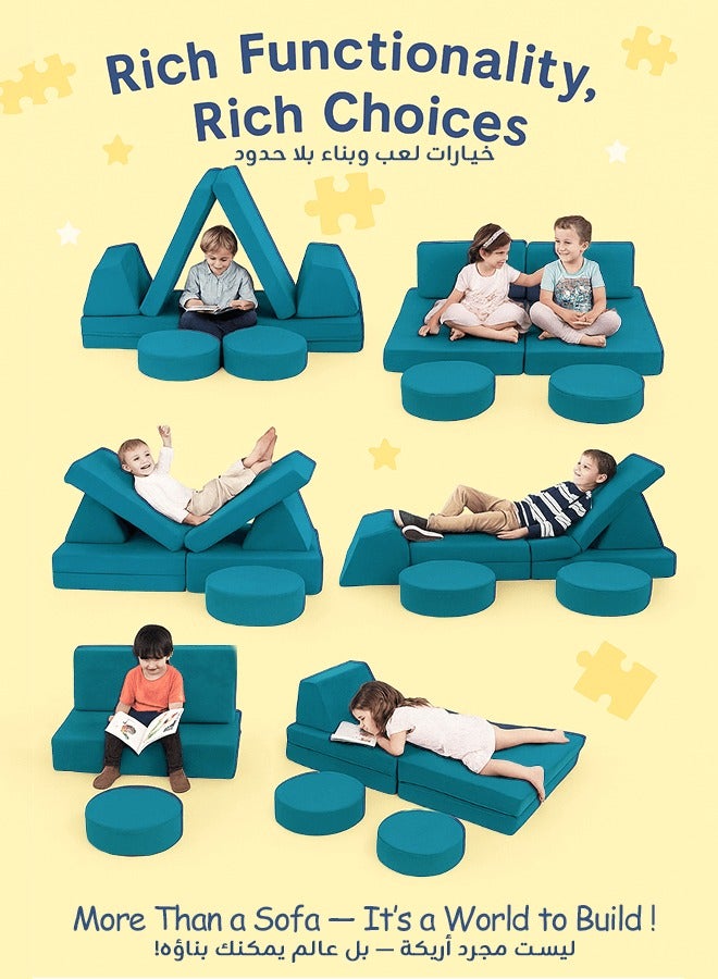 هومبيني أريكة لعب للأطفال – أريكة رغوية معيارية للمغامرات الإبداعية داخل المنزل، بتصميم ناعم وآمن للعب الإبداعي والمرح اليومي للأطفال - Image 2