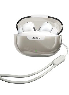 Moxom MX-TW72 Space Capsule Transparent TWS Wireless Earbuds with Extra Bass – High-Quality Sound and Sleek Design