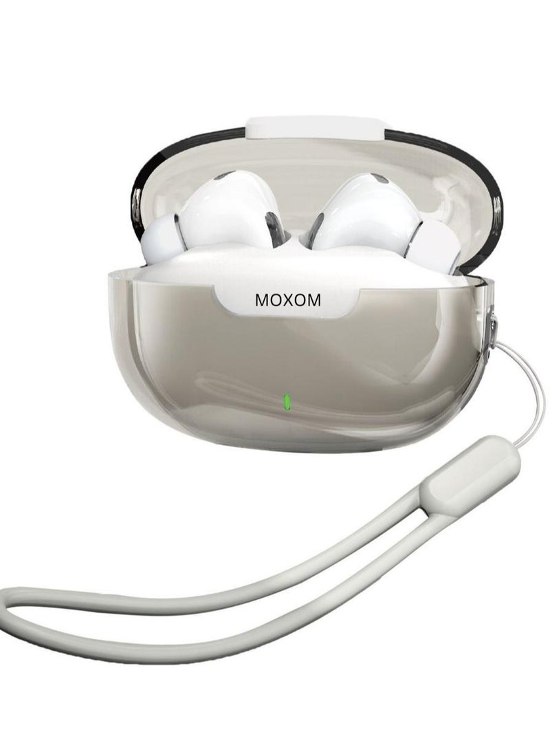MOXOM - Moxom MX-TW72 Space Capsule Transparent TWS Wireless Earbuds with Extra Bass – High-Quality Sound and Sleek Design - Image 1