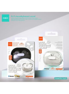 MOXOM Moxom MX-TW72 Space Capsule Transparent TWS Wireless Earbuds with Extra Bass – High-Quality Sound and Sleek Design  - Image 2