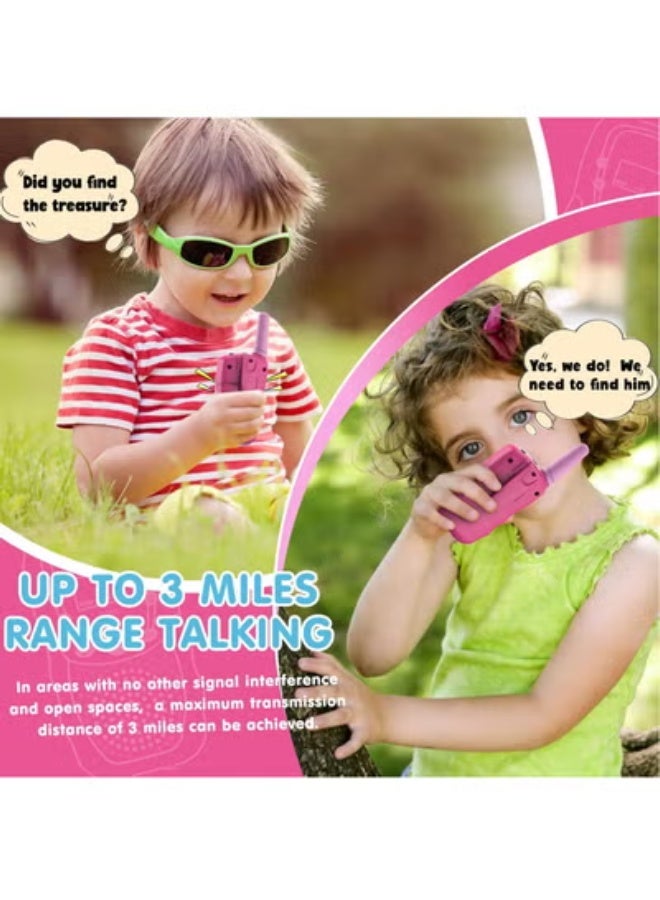 إيفرين ألعاب للفتيان والفتيات الذين تتراوح أعمارهم بين 3 و 12 سنة، ولعب اتصال للأطفال، ولعب راديو بقناتين و 22 قناة، ومصباح يضاء خلفياً بلورية سائلة، ومدى 3 أميال في الهواء الطلق، والتخييم، والتمشي لمسافات طويلة (وردي اللون) - Image 5