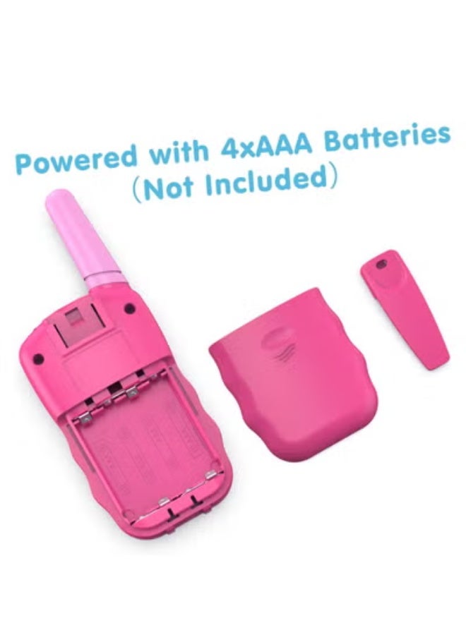 إيفرين ألعاب للفتيان والفتيات الذين تتراوح أعمارهم بين 3 و 12 سنة، ولعب اتصال للأطفال، ولعب راديو بقناتين و 22 قناة، ومصباح يضاء خلفياً بلورية سائلة، ومدى 3 أميال في الهواء الطلق، والتخييم، والتمشي لمسافات طويلة (وردي اللون) - Image 2