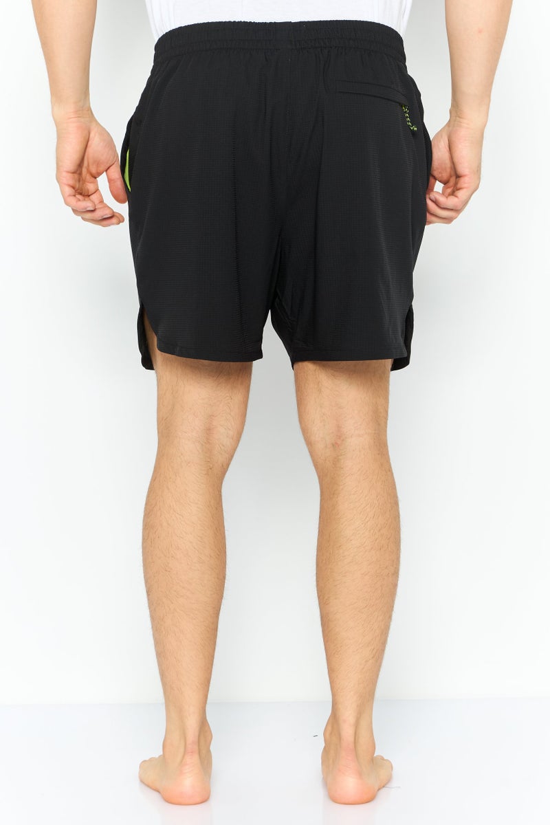 DKNY Men Micro Checkered Board Short, Black  - Image 4