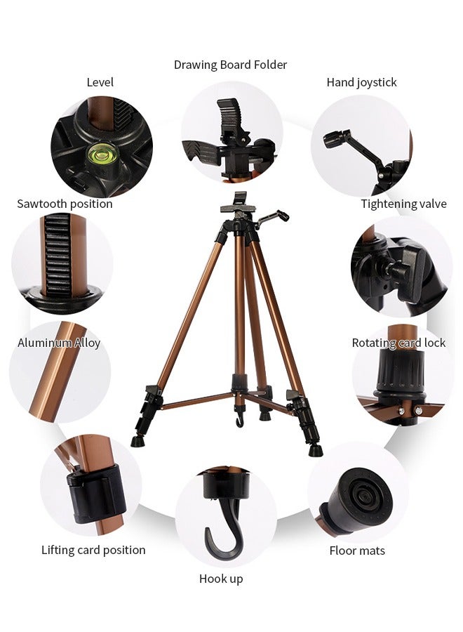 Aluminum Artist Easel Retractable Painting Tripod Adjustable Poster Display Stand with Storage Case Sturdy Durable Lightweight Foldable Height 20" to 61" for Tabletop/Floor Painting, Sketching, Display - Image 4
