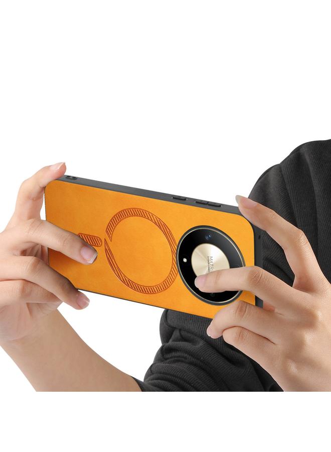 S-TOP Case For Honor X9b / Magic6 Lite 5G Retro Magsafe Magnetic PU Back Cover Phone Case - Image 4