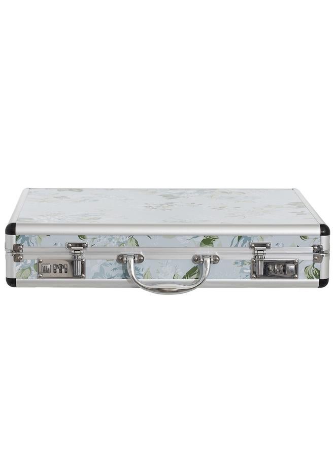 السيف  طقم ملاعق فولاذية مع علبة ألومنيوم 72 قطعة مطلية بالذهب ونقش فضي - Image 4