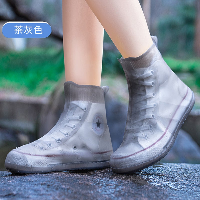 Rainproof Shoe Cover Waterproof Repeated Use Children'S Non-Slip Thickened Wear-Resistant Portable Silicone Riding Shoe Cover For Women Mountain Climbing Travel - Image 1