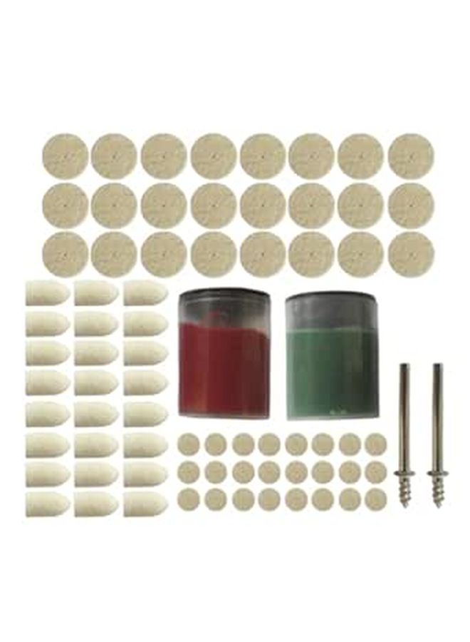 76 Pcs Wool Felt Polishing Wheel Set With Mandrel For Automotive Detailing Power Drill - Image 1
