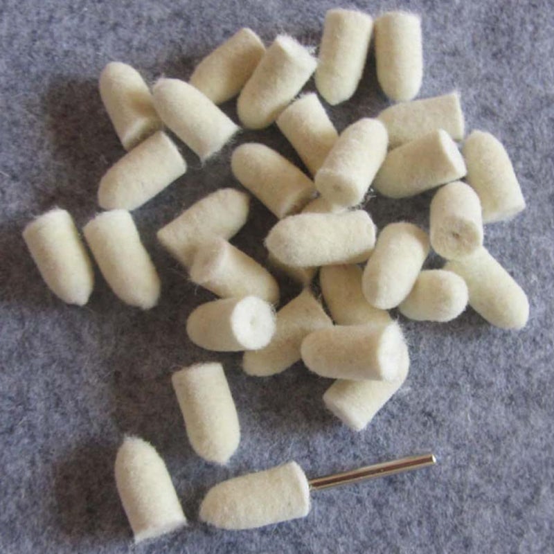 76 Pcs Wool Felt Polishing Wheel Set With Mandrel For Automotive Detailing Power Drill - Image 5
