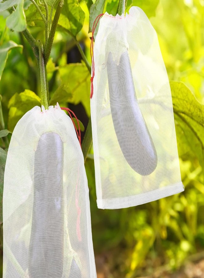 ENPOINT Fruit Protection Bags for Fruit Tree, 50pcs 8x12 in Grape Netting Bags with Drawstring, Reusable Fruit Cover Bags Mesh Protect Fruits Plants Flowers Veggies from Insects Birds Flies - Image 5