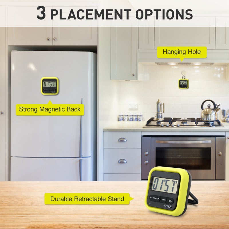 Classroom Timer: Green, Large LCD Screen, Loud Crisp Alarm - Count Up & Count Down Function, Stopwatch for Classroom, Kitchen, Gym, Meetings & Home Use - Image 2