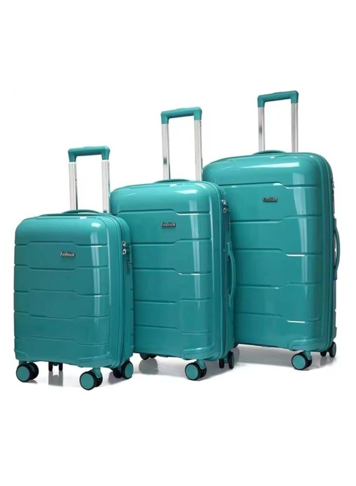 3-Piece Polypropylene Luggage Set - Anti-Theft Zipper with TSA lock & 360° Spinner Wheels – Unbreakable luggage & Ideal for Business & Leisure Travel (28", 24", 20") sizes