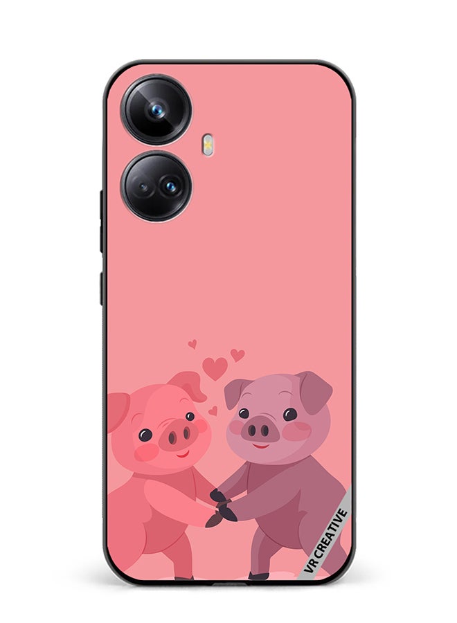 VR CREATIVE Protective Case Cover For Realme 10 Pro Plus Love Pig Design Multicolour - Image 1