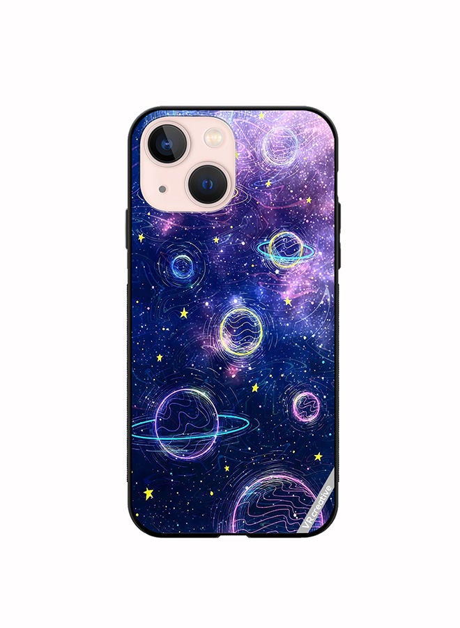 VR CREATIVE Protective Case Cover For Apple iPhone 14 Galaxy Design Multicolour - Image 1