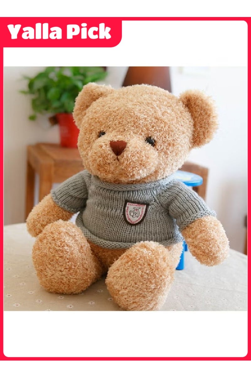 Yalla Pick Teddy Bear Plush Toy, Soft Stuffed Animal for Kids, Cute Cuddly Bear 30cm, Gift for Boys, Girls, Bedroom Decor ( Brown)  - Image 3