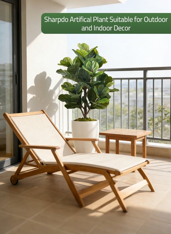 شاربدو شجرة صناعية كبيرة، نبات صناعي بوعاء لديكور المنزل، أشجار صناعية بطول 210 سم لأرضية المكتب الحديثة الداخلية، شجرة واقعية مع وعاء بلاستيكي - Image 2