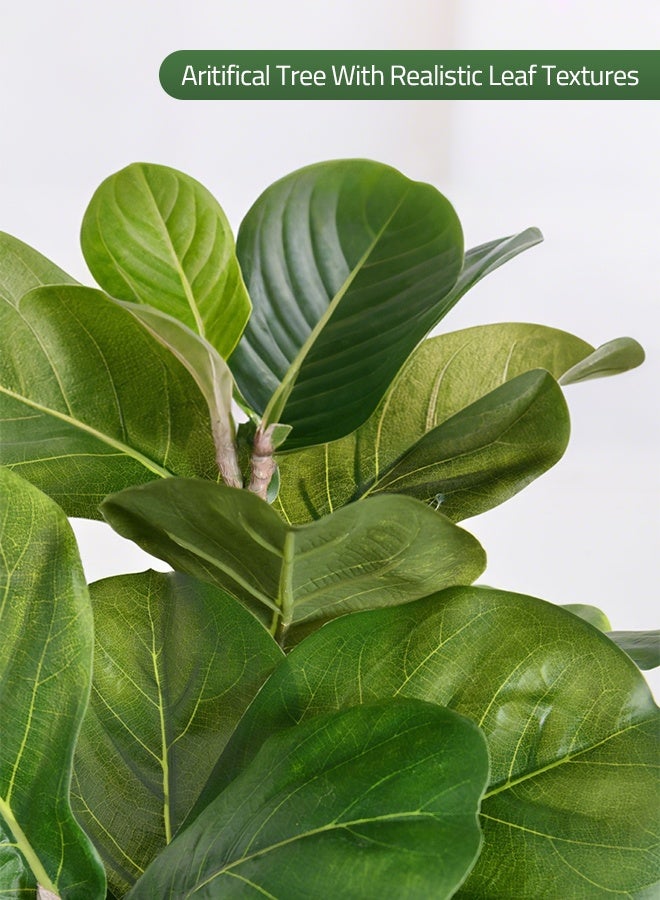 شاربدو شجرة صناعية كبيرة، نبات صناعي بوعاء لديكور المنزل، أشجار صناعية بطول 210 سم لأرضية المكتب الحديثة الداخلية، شجرة واقعية مع وعاء بلاستيكي - Image 3