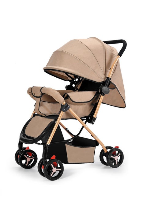 Two-Way Baby Stroller, Sitting/Lying/Folding Portable Stroller, Stroller, Eva Eight Wheels