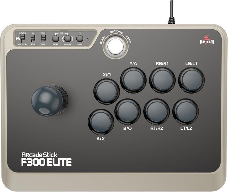 May Flash Arcade Stick F300 Elite with Sanwa Buttons and Sanwa Joysticks for Switch/Switch 2, Xbox Series S/X, Xbox One, PS4, PS3, Windows, macOS, Steam Deck, Android and more - Image 2
