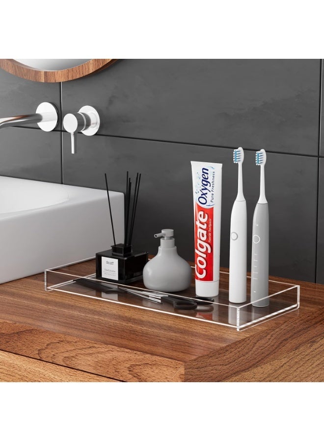 Rassam Al Khaleej 8mm Clear Acrylic Bathtub Caddy Tray – Decorative Serving Tray, Acrylic Vanity organizer-Countertop Bath Organizer for Relaxing Spa -Towel Tray For Hotel - Image 5