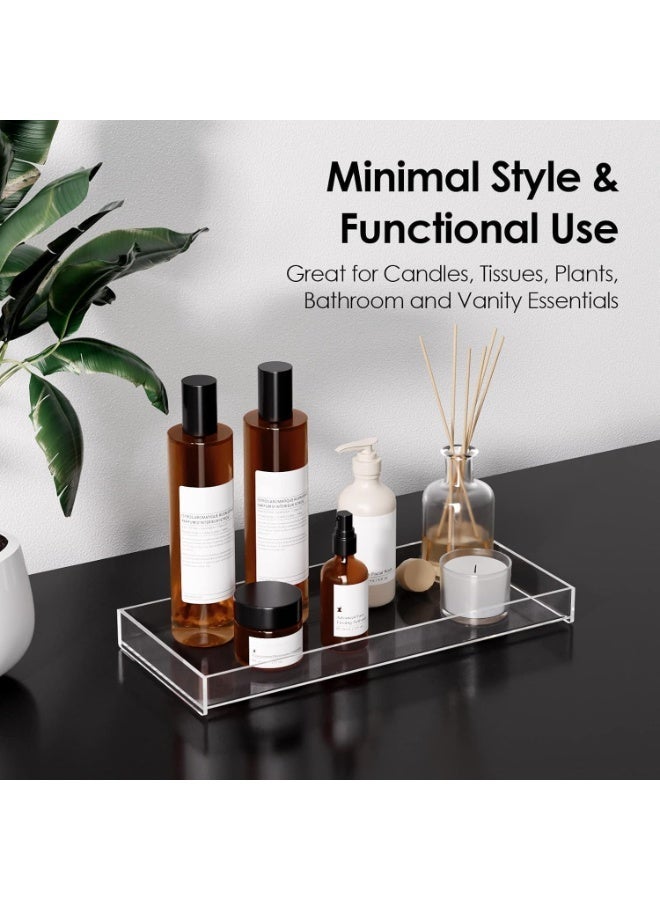 Rassam Al Khaleej 8mm Clear Acrylic Bathtub Caddy Tray – Decorative Serving Tray, Acrylic Vanity organizer-Countertop Bath Organizer for Relaxing Spa -Towel Tray For Hotel - Image 2