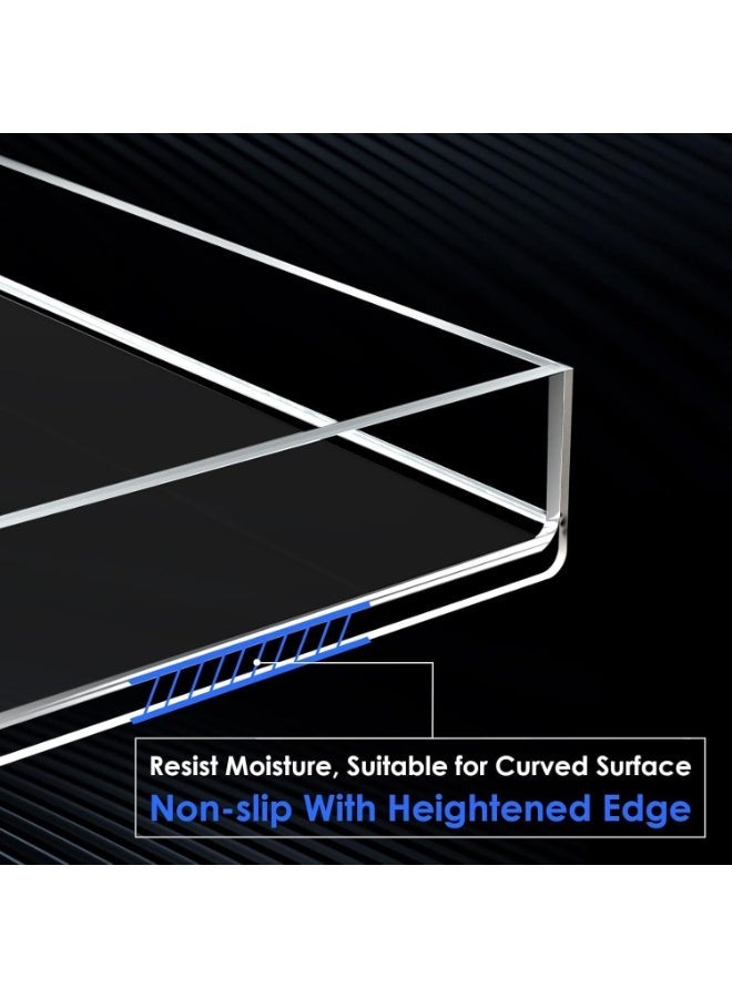 Rassam Al Khaleej 8mm Clear Acrylic Bathtub Caddy Tray – Decorative Serving Tray, Acrylic Vanity organizer-Countertop Bath Organizer for Relaxing Spa -Towel Tray For Hotel - Image 4