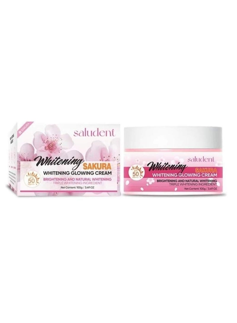 Saludent Sakura Whitening Glowing Cream Facial Cream Niacinamide Moisturizing Skin Care