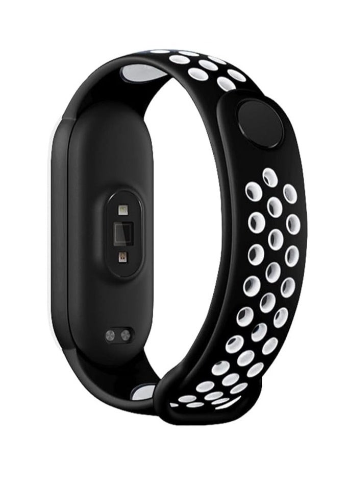 Generic Silicone Sport Strap Compatible with Mi Band 5 / Mi Band 6 Breathable Replacement Strap Compatible with Xiaomi Mi Band 5 6 Smart Watch, One Size  - Image 3