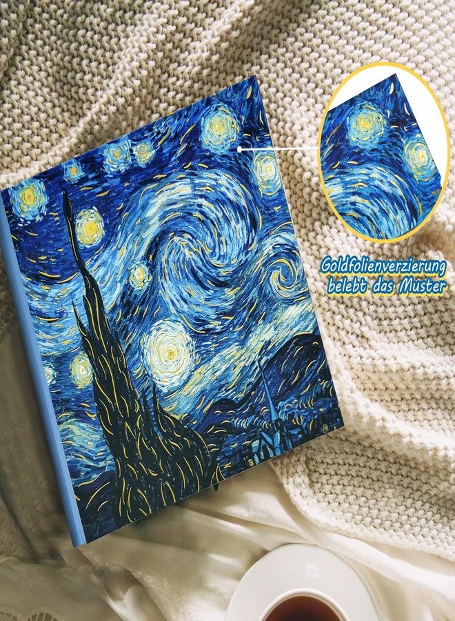 kuword The Starry Night Photo Album 4x6 with Writing Space 200 Pockets - Van Gogh,Wedding Guest Book, Memory Book Gift for Bridal Shower, Anniversary - Kuword - Image 2