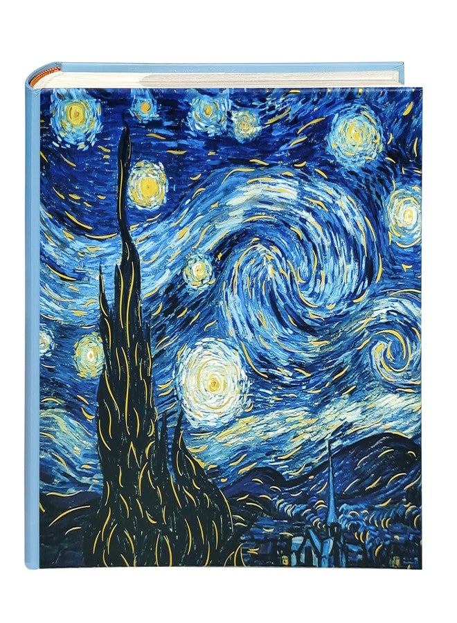kuword The Starry Night Photo Album 4x6 with Writing Space 200 Pockets - Van Gogh,Wedding Guest Book, Memory Book Gift for Bridal Shower, Anniversary - Kuword - Image 1